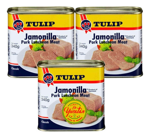 3 Latas Tulip Jamonilla Picadillo De Carne Clasica Lata 340g