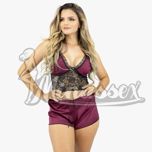 Kit 10 Conjunto De Cetim Sensual