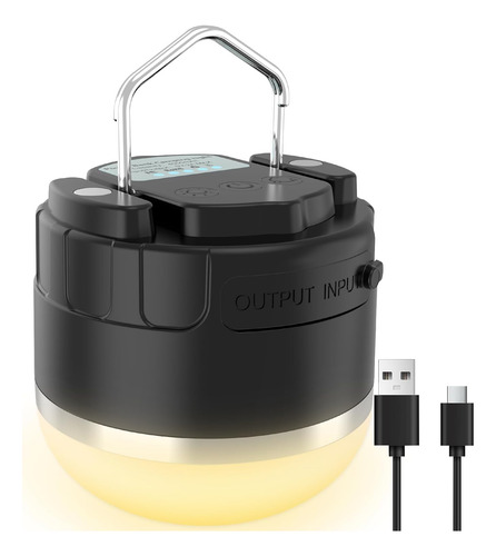 Linterna Led Recargable Camping 1000lm Con Luz 3 Colores
