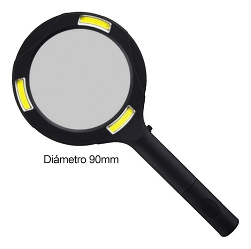 Imagen 3 de 10 de Lupa De Mano Con Aumento 3x Y Led 250 Lumen.