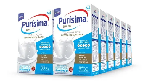 comprar Leche En Polvo Purisima Entera Plus 800g Pack X 12 Unidades