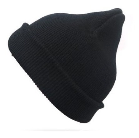 Beanie Chullo Gorro Color Negro Tejido Unisex