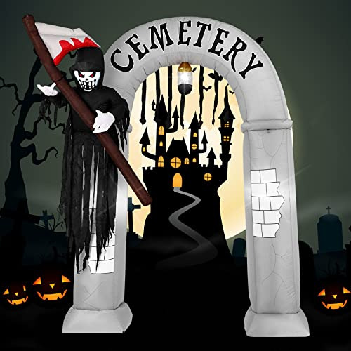 Arco De Cementerio Del Grim Reaper Inflable De Hallowee...