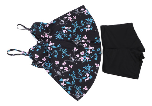 Vestido De Baño Estampado Con Tirantes Finos Elástico L