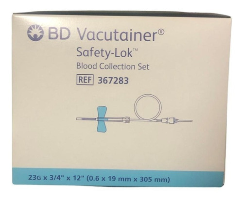 Mariposa Scalp Vacutainer Safety-lok Aguja 23g 3/4  12  50un