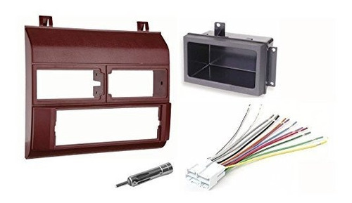 Single Din Dash Kit Pocket Wire Harness Antenna