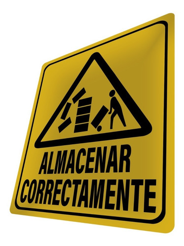 Letrero Almacenar Correctamente Señalética Cartel