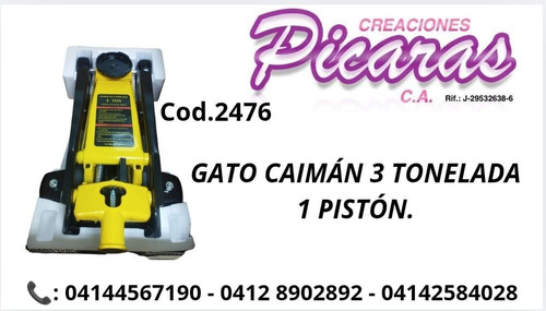 Gato Caimán 3toneladas 1 Piston.