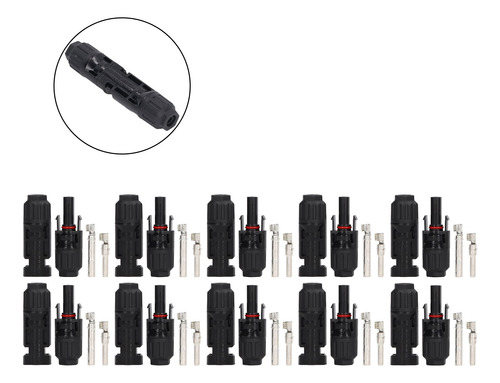 10 Pares Conectores Macho Y Hembra Solares Ip67 1000 V 30 A 