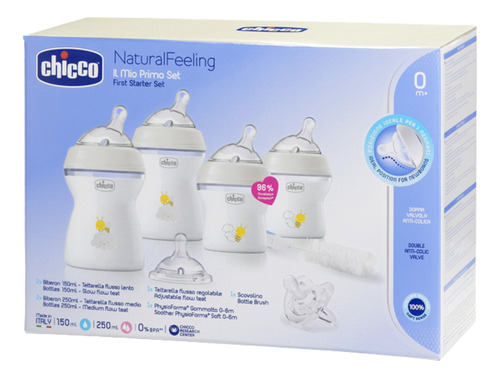 Set De Inicio Biberones Chicco Naturalfeeling Recién Nacido