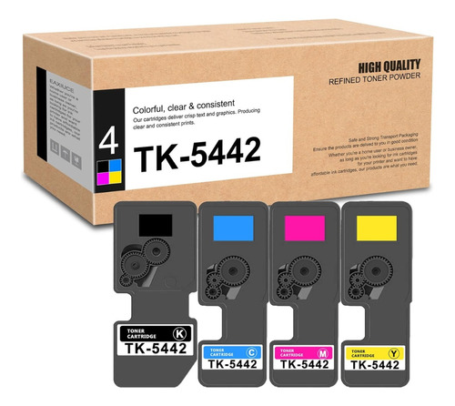 Kit 4 Toner Compatible Con Kyocera Tk-5442 Ecosys Pa2100