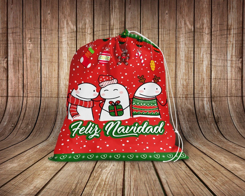 Plantilla Sublimar Morrales Bolsa Costales Flork Navidad 