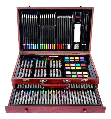 Kit Desenho Maleta Phoenix Aureou Completo 140 Peças