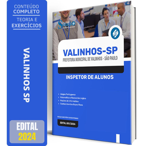 Apostila Prefeitura De Valinhos Sp 2024 - Inspetor De Alunos