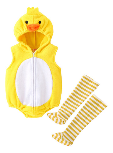 Ropa Infantil De Halloween: Conjunto Pato Polar + Calcetines