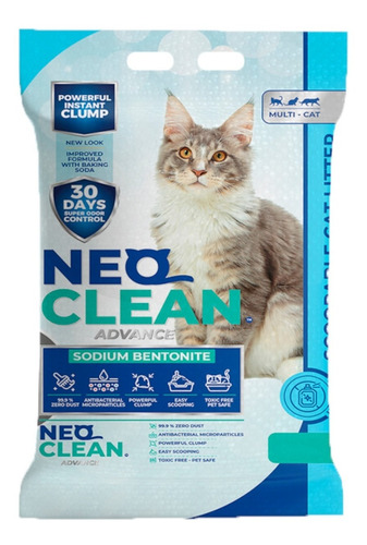 Arena Sanitaria Aglomerante Neo Clean 8.3 Kg Sin Aroma