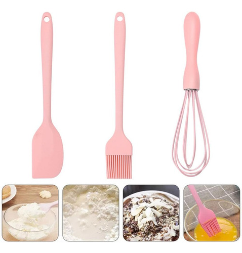 Set De Batidor, Raspador De Crema Para Tartas Y Brochas De A