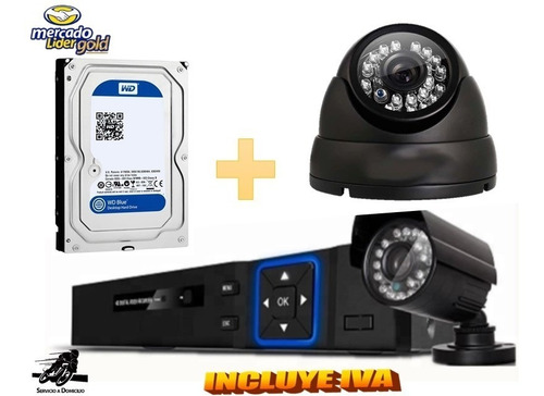 Imagen 3 de 6 de Kit Cctv 4 Cámaras Seguridad Vigilancia + Disco Duro 1000gb