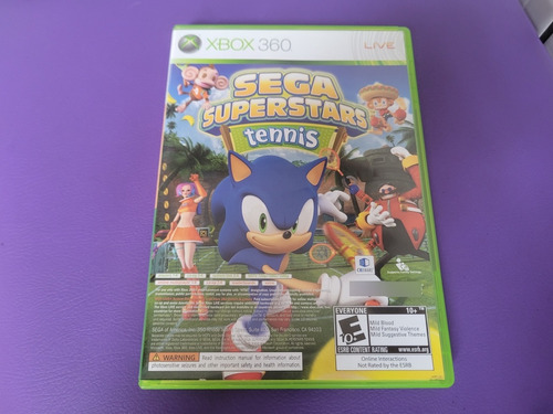 Jogo Sega Super Star Tênis Xbox 360 Original Mídia Fisica 