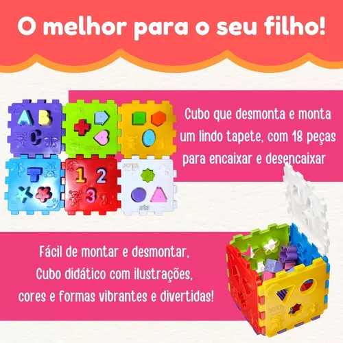 Jogo De Argolas Ursinho Para Bebês + 1 Ano 12 Meses Didático