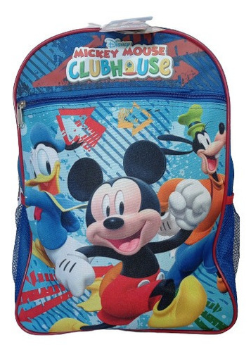 Bolso Morral Mickey Mouse Disney Para Niños 40cm Clubhouse