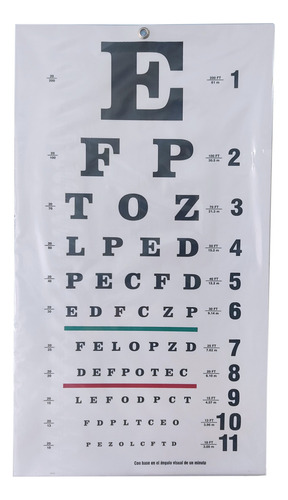 Cartilla Snellen Tabla Ocular - 2 Pediatrica Y 3 Adulto