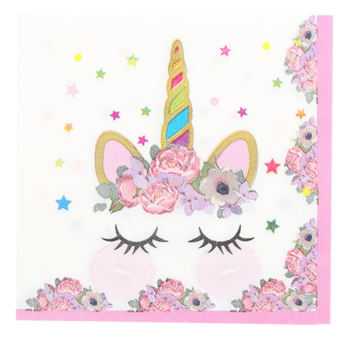 Servilleta Con Globos Para Vajilla Con Diseño De Unicornio,