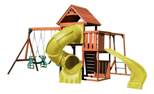 Juego Infantil De Madera Grandview Con Resbaladilla Tobogan