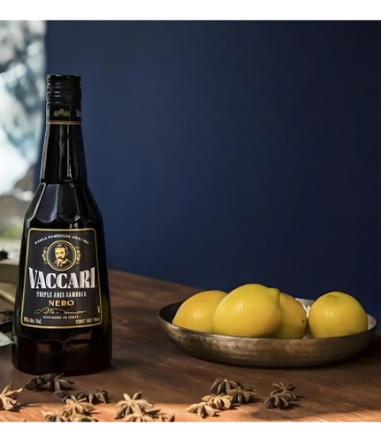 Pack De 6 Licor De Sambuca Vaccari Nero 700 Ml