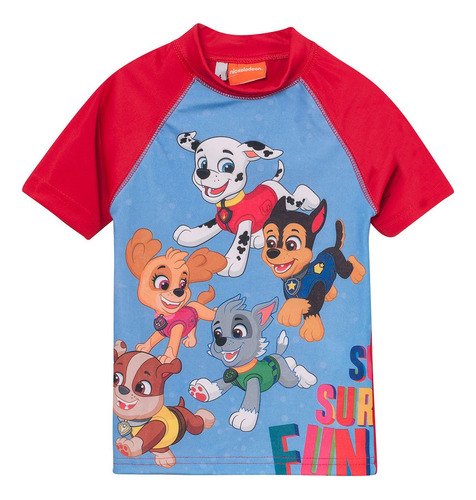 Remera Niños Paw Patrol Uv 50+ Original Proteccion Solar 