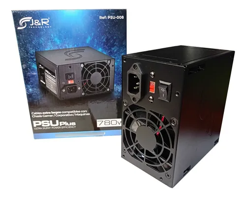 Fuente De Poder Para Pc J&r Psu 008 780w Cables Extra Largos