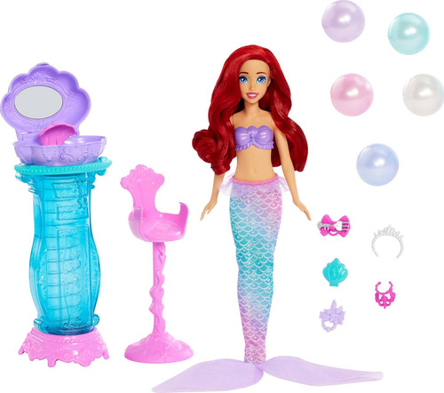 Muñeca Disney Princess Ariel con accesorios sorpresa