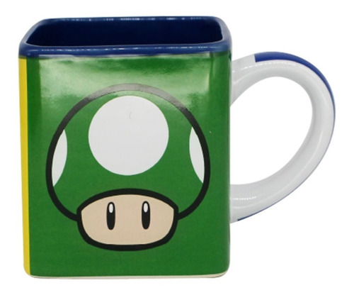 Imagem 4 de 5 de Caneca 300ml Cubo Jogo Nintendo Super Mario Bros Mushroom