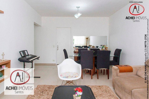 Imagem 6 de 30 de Apartamento Com 3 Dormitórios Sendo 1 Suíte, Dependência Completa, 1 Vaga Demarcada, À Venda, 147 M² Por R$ 650.000 - Boqueirão - Santos/sp - Ap10732
