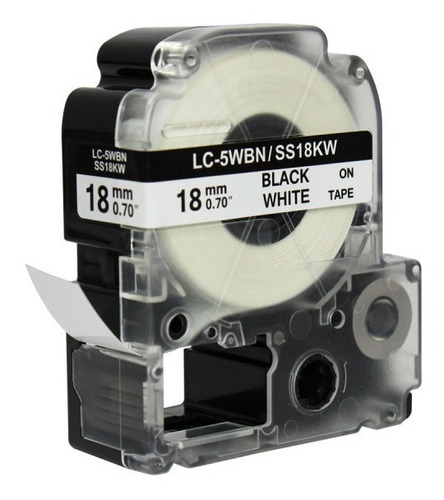 Imagem 3 de 9 de Fita Lc-5wbn Para Rotulador Lw-400 Lw-500 Lw-700 18mm Xfull