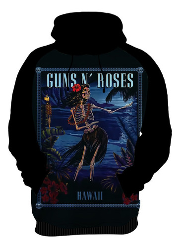 Blusa Moletom Capuz Canguru Rock Banda Hard Guns N Roses 5