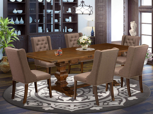 East West Furniture Lafo7-88-18 Juego De Mesa De Comedor De