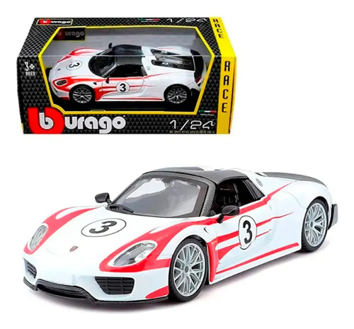 Auto Race Burago Porsche 918 Weissach