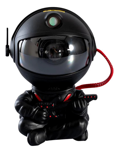 Astronauta Sentado Proyector Galaxia Estrellas Lampara Led Estructura Negro