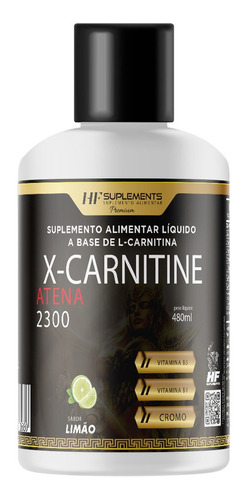 X-carnitine Atena 2300 + Cromo 480ml Limão Hf Suplements