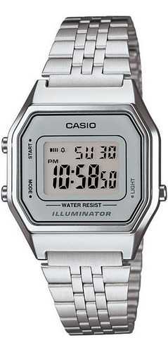 Relógio Casio Vintage La680wa-7df Prata 2,9cm Unissex