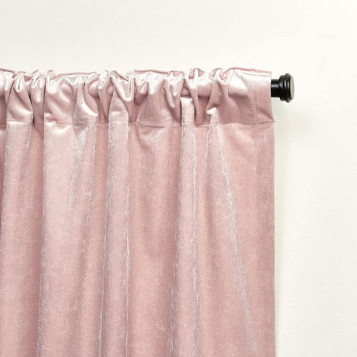 Par De Paneles De Cortinas Pesadas Terciopelo Rubor 132 X 16