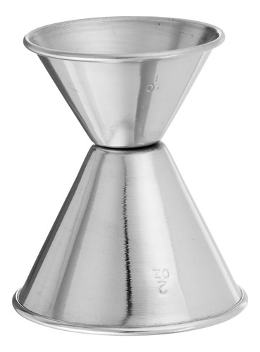 Jigger Acero Inoxidable 2 Y 1 Fácil De Usar Y Limpiar Plateado