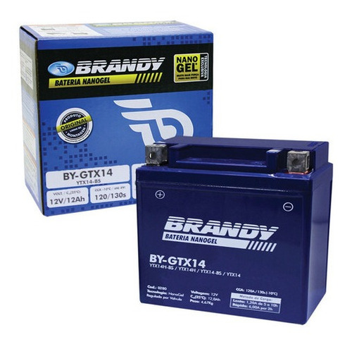 Bateria Brandy Gel Gtx14 Agrale 500 Canyon 500