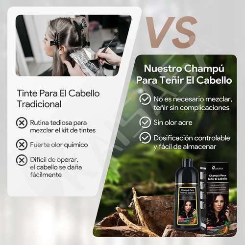 Wa Shampoo Natural Gengibre Para Cobertura De Tintura De