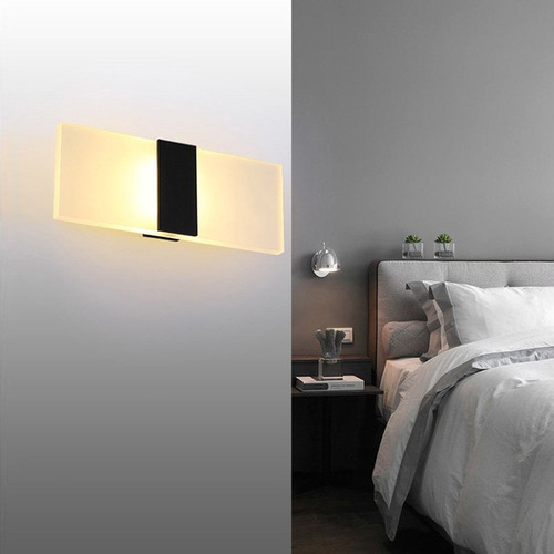 Imagen 2 de 5 de Apliques De Pared Modernos Llevó Lámpara De Pared 6w, Negro