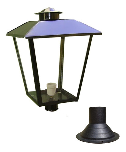 Pack 2 Farol Jardin Para Pilar Incluye Base Pilar 530