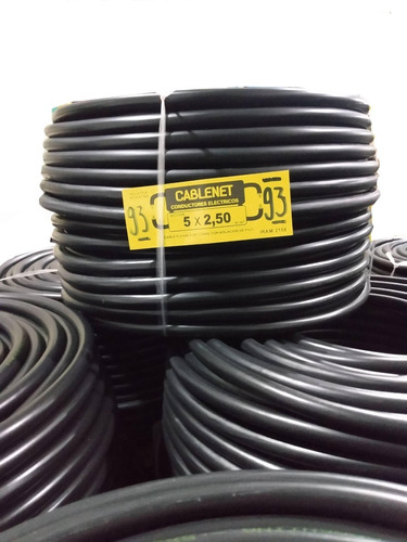 Cable Tipo Taller Tpr 5x2.5m X Rollos De 100mt (100%cobre)