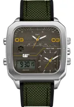 Comprar Cat Reloj Caterpillar Hombre Retro D As.149.23.337 Malla Verde Bisel Plateado Fondo Gris