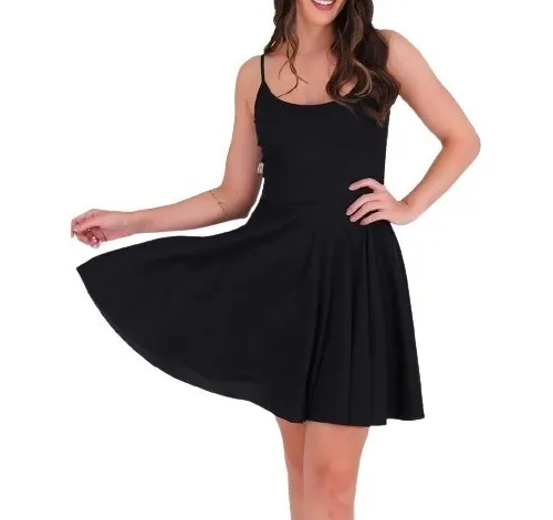 Vestido M dio Soltinho Alcinha Rodado Gode Moda Evang lica
